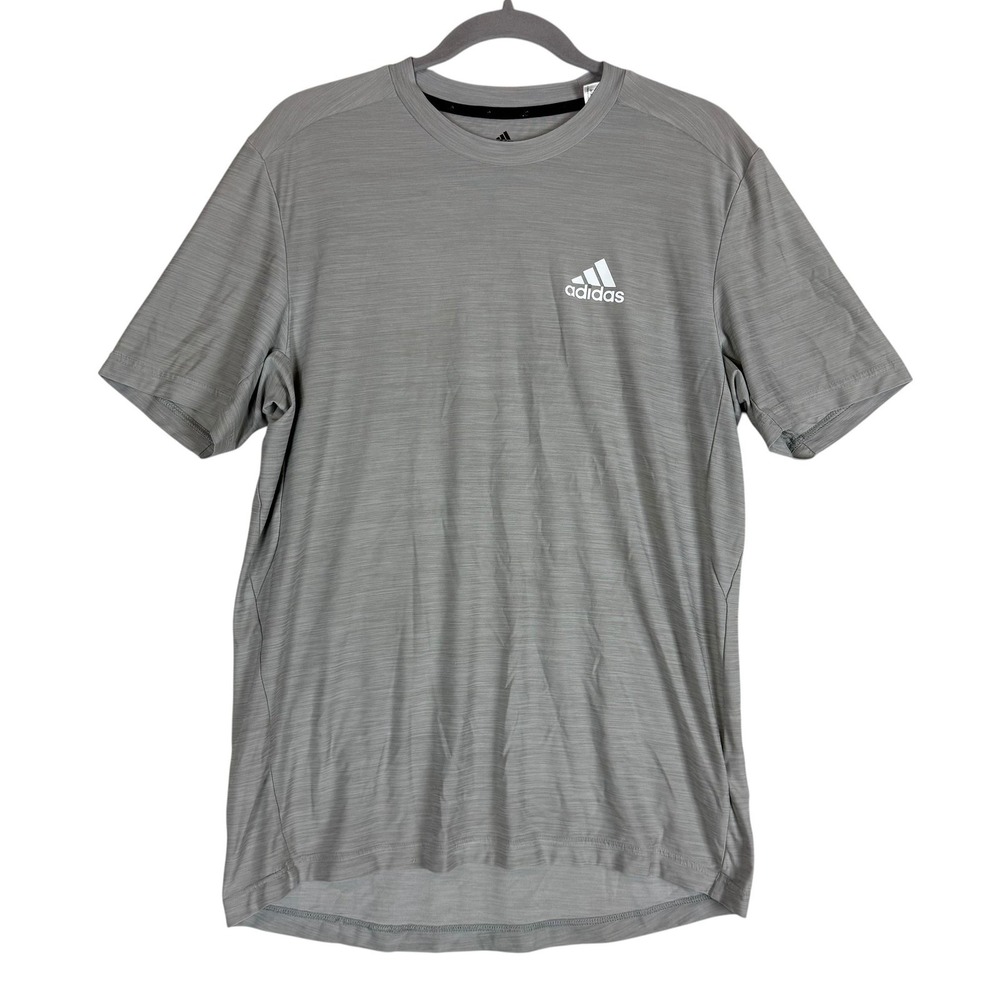 Adidas Shirt Mens‎ Small Gray AEROREADY Primegreen Short Sleeve Tee Running